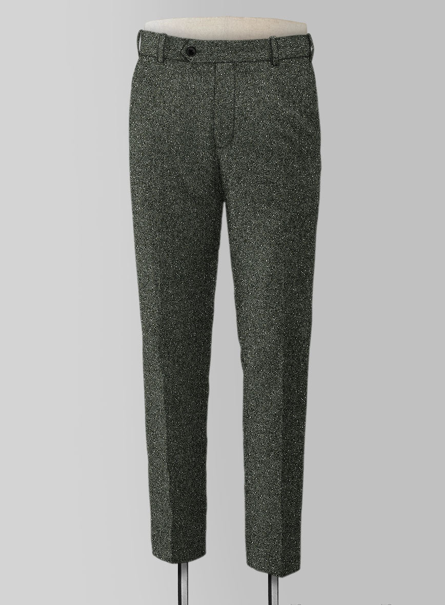 Dark Olive Flecks Donegal Tweed Suit - StudioSuits