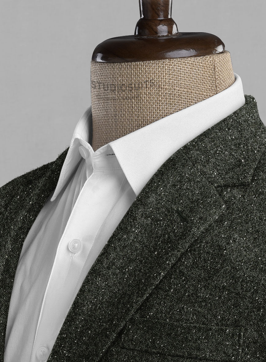 Dark Olive Flecks Donegal Tweed Suit - StudioSuits
