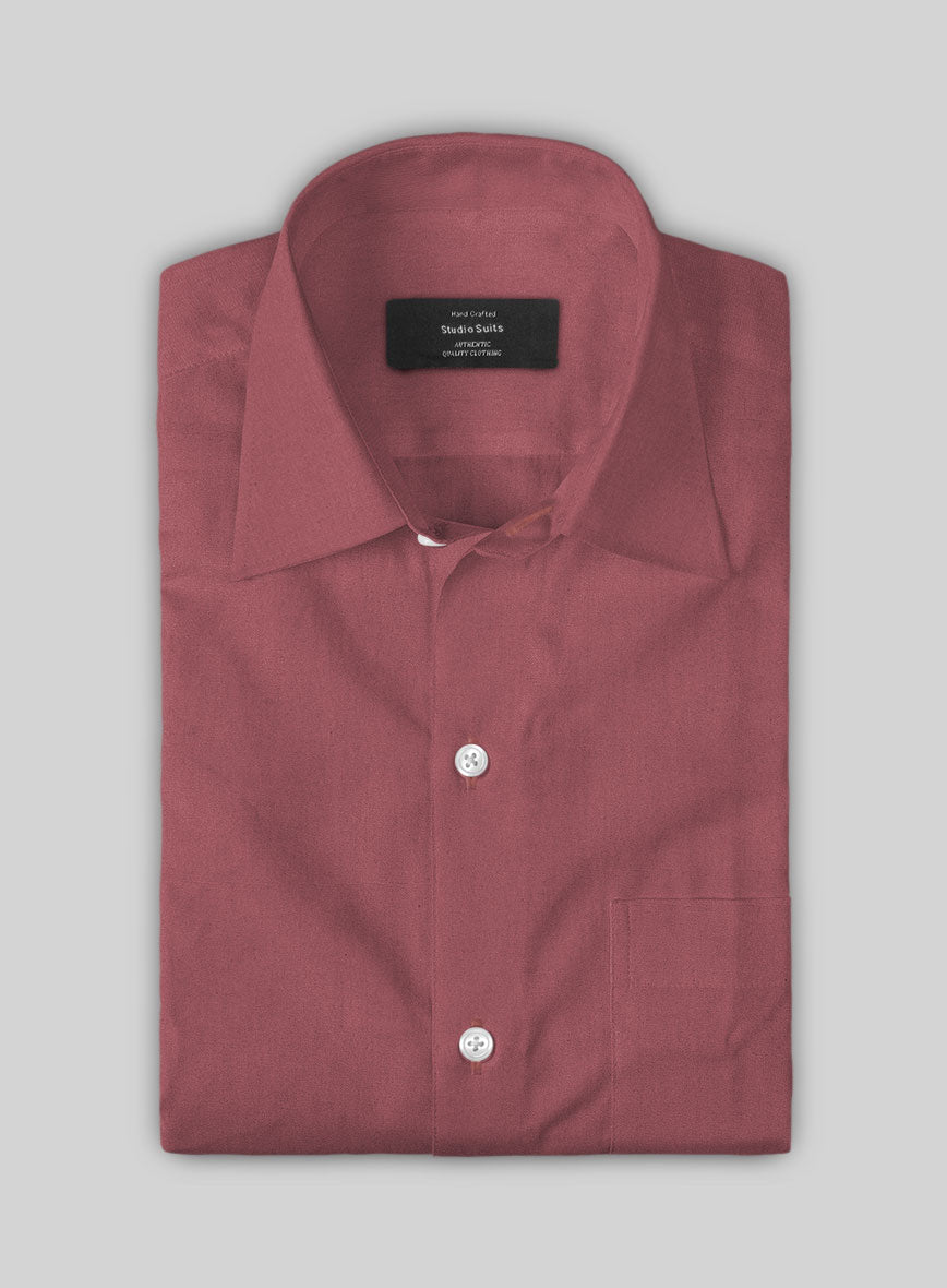 Dark Rose Stretch Poplene Shirt - StudioSuits
