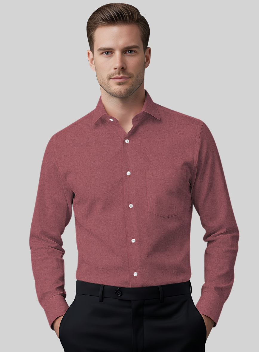 Dark Rose Stretch Poplene Shirt - StudioSuits