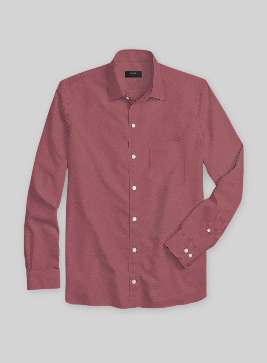 Dark Rose Stretch Poplene Shirt - StudioSuits
