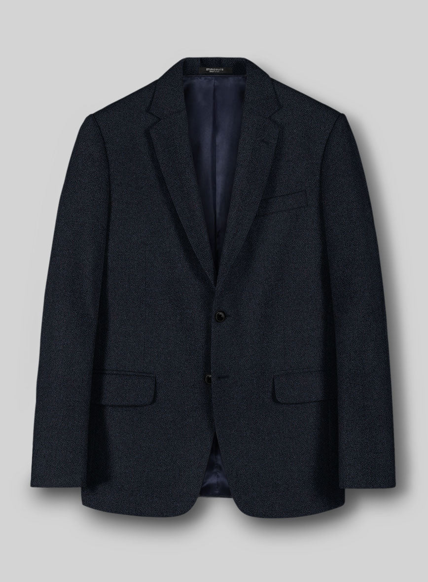 Dark Violet Heavy Tweed Jacket - StudioSuits