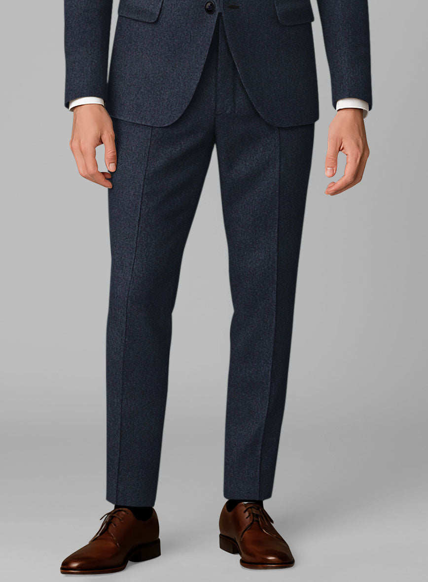 Dark Violet Heavy Tweed Pants - StudioSuits