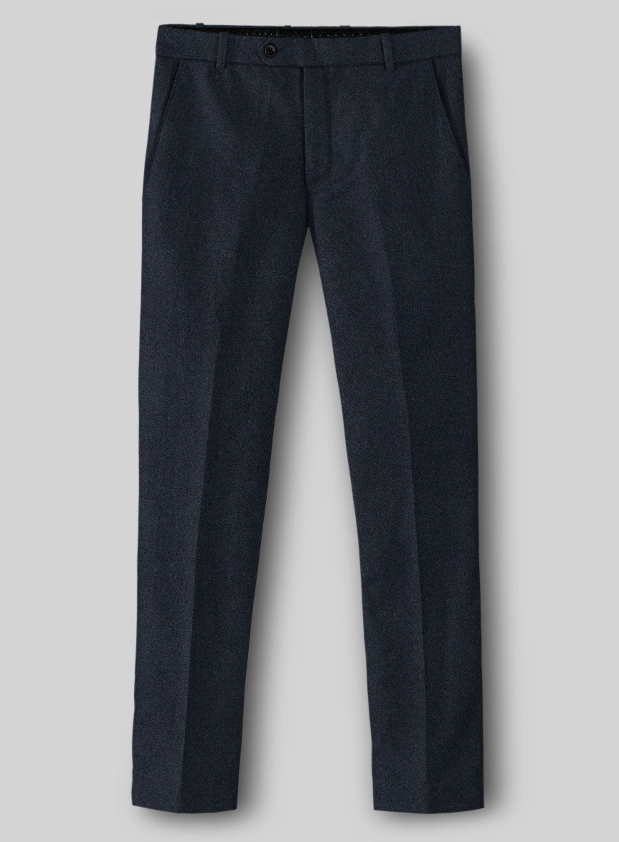 Dark Violet Heavy Tweed Pants - StudioSuits