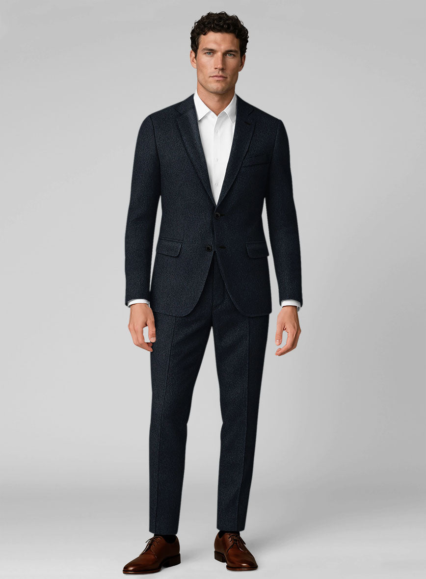Dark Violet Heavy Tweed Suit - StudioSuits