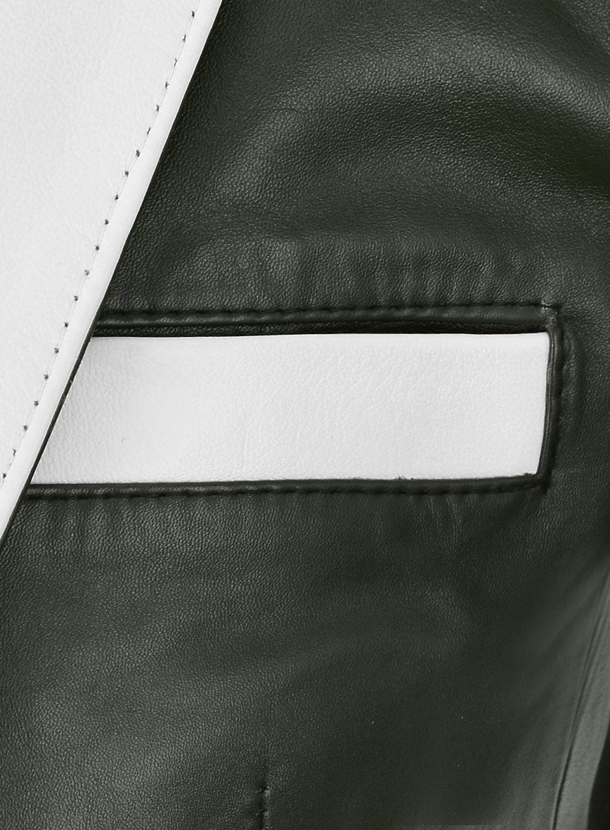 Deep Olive Wax Hampton Lambskin Leather Blazer - StudioSuits