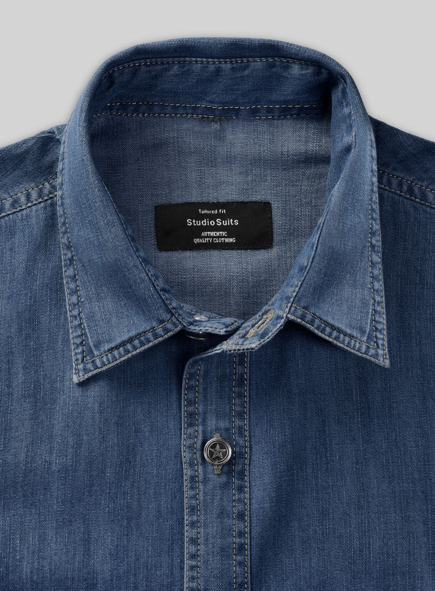 Denim Shirt - Light Washed - StudioSuits