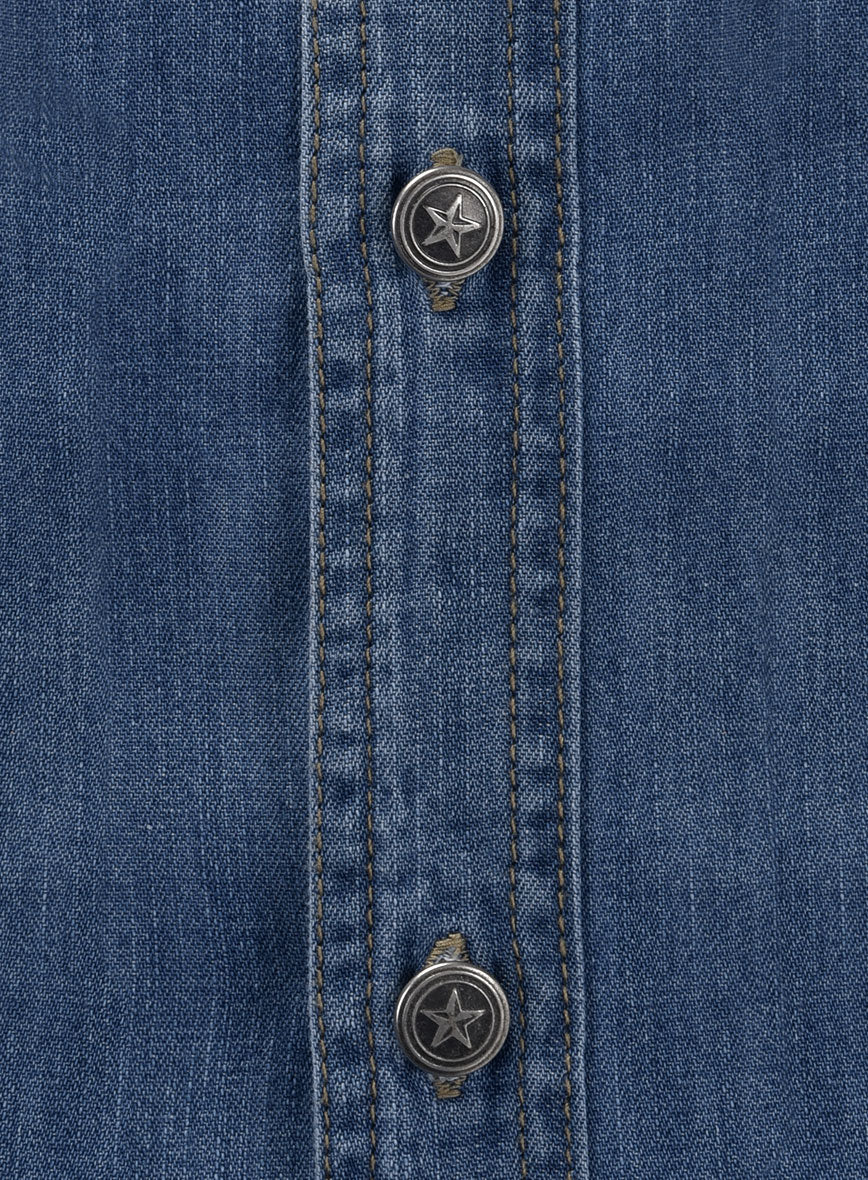 Denim Shirt - Light Washed - StudioSuits