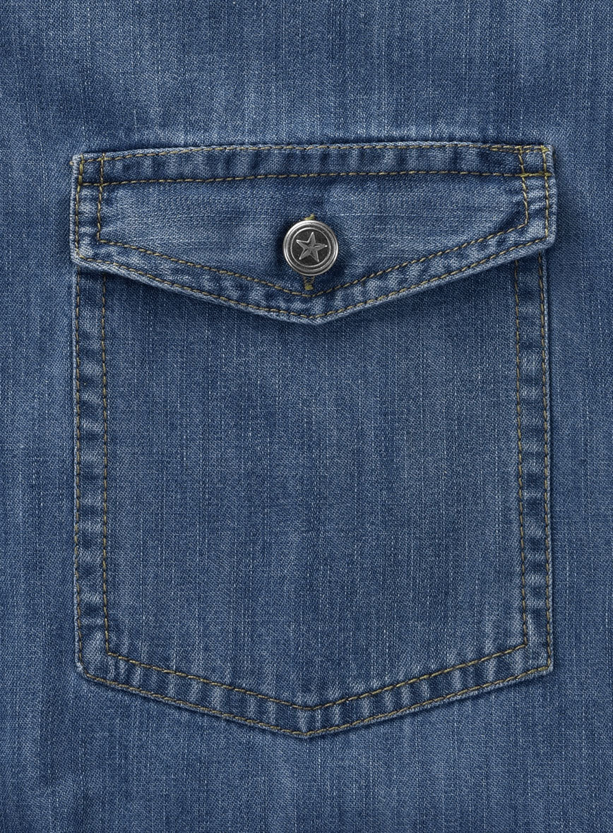 Denim Shirt - Light Washed - StudioSuits