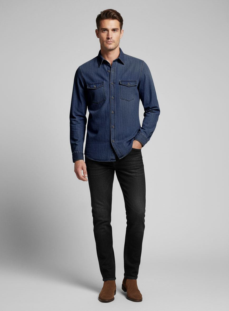 Denim Shirt - Hard Washed - StudioSuits