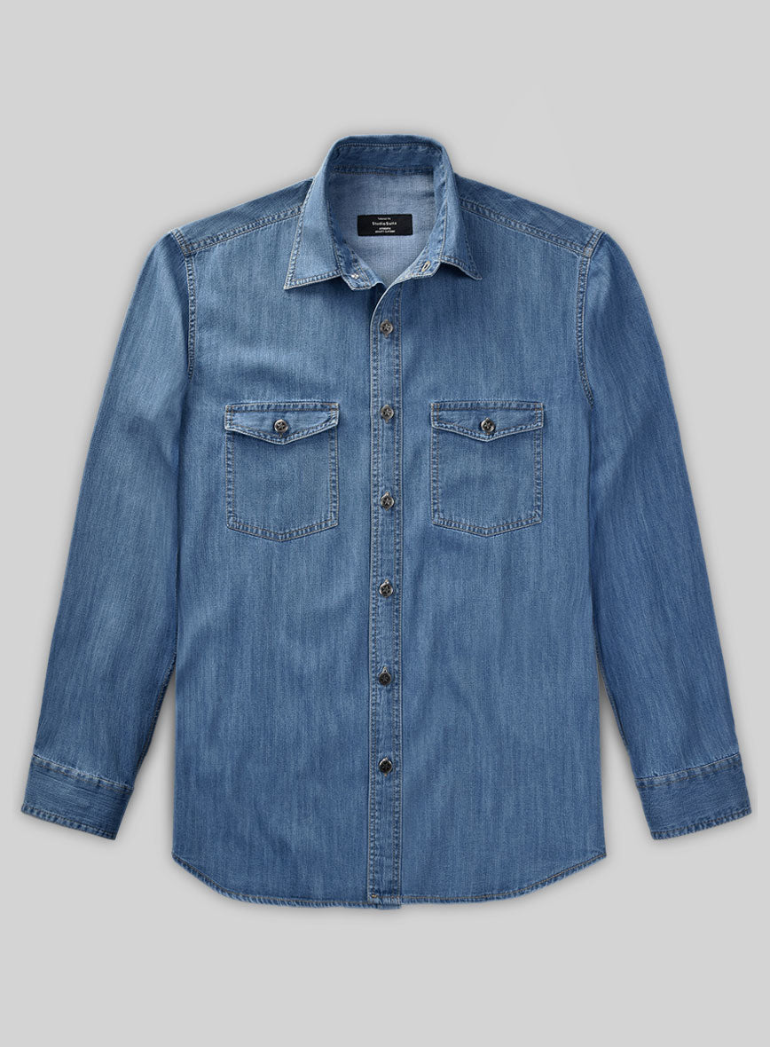 Denim Shirt - Light Washed - StudioSuits