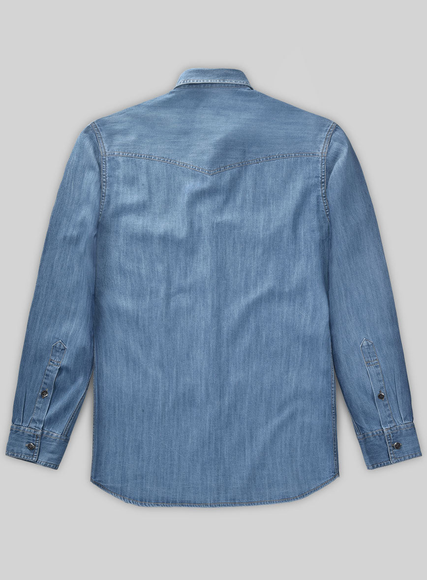 Denim Shirt - Light Washed - StudioSuits