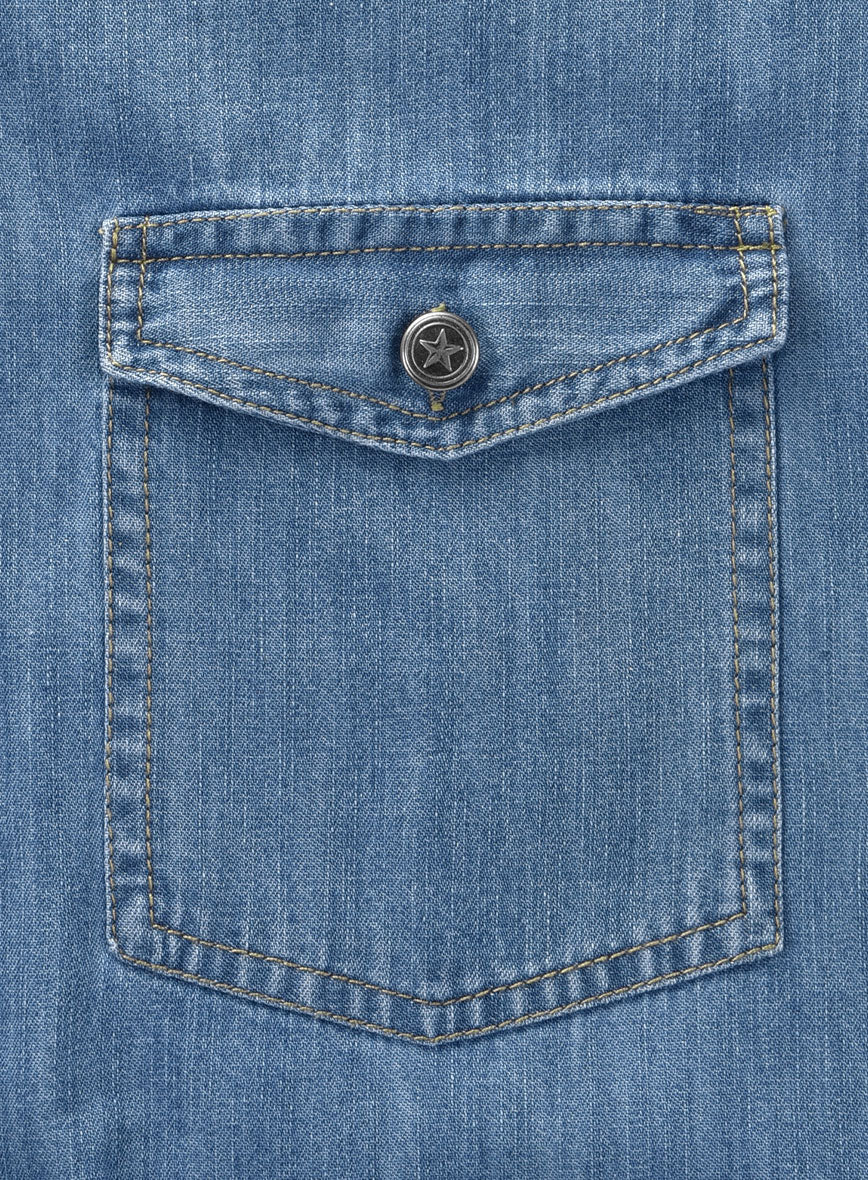 Denim Shirt - Light Washed - StudioSuits