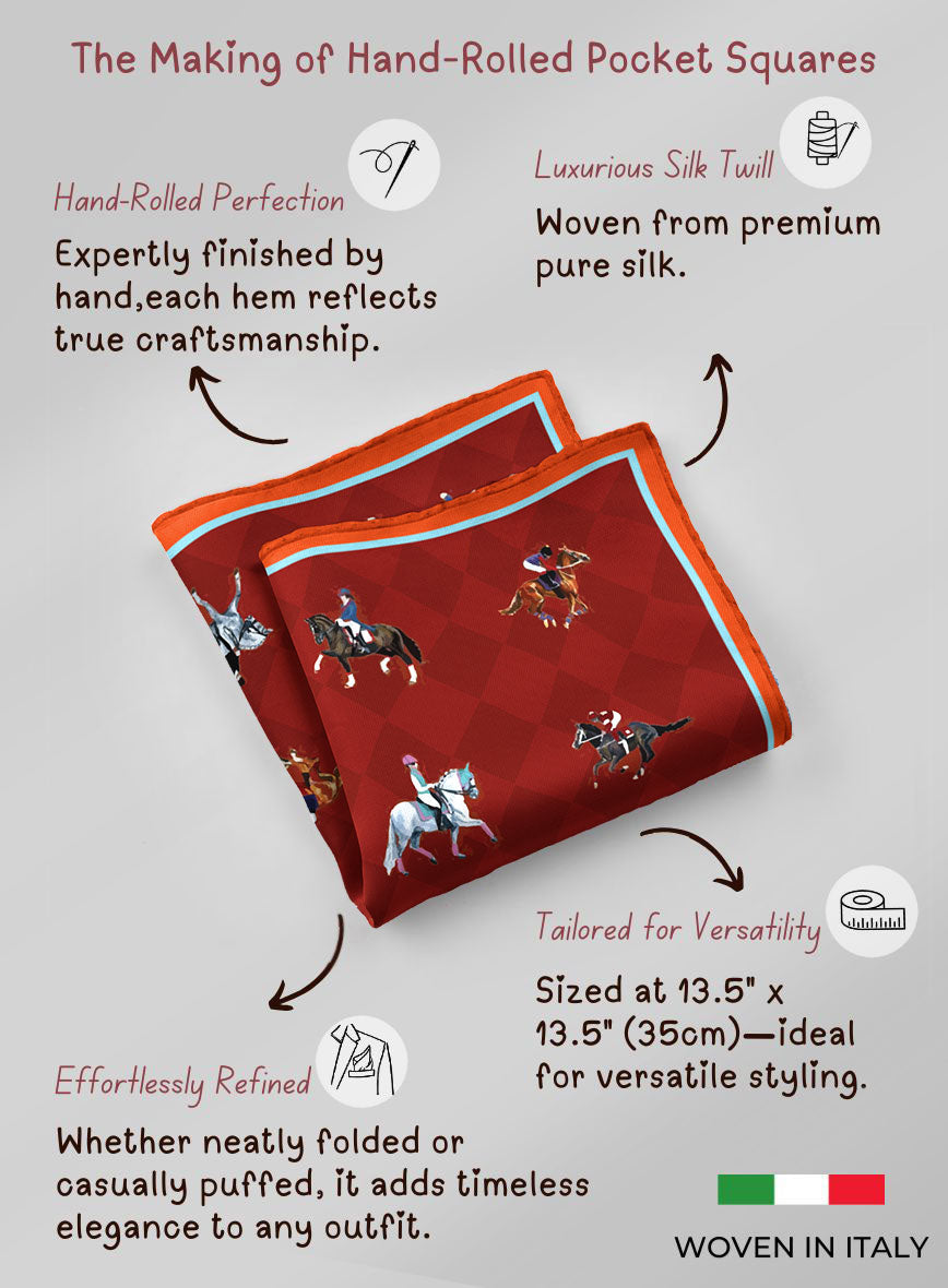 Derby Royale Silk Pocket Square - StudioSuits