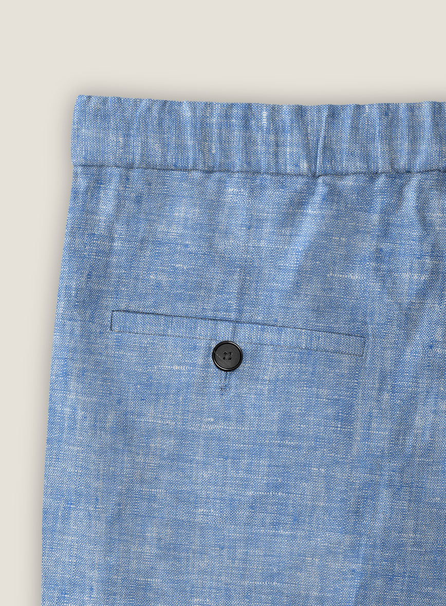 Desert Blue Linen Shorts - StudioSuits