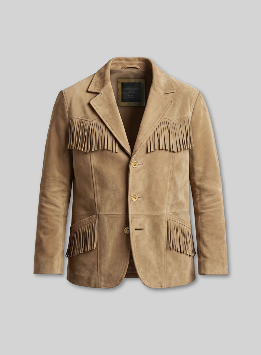 Desert Rider Fringe Suede Leather Blazer - StudioSuits