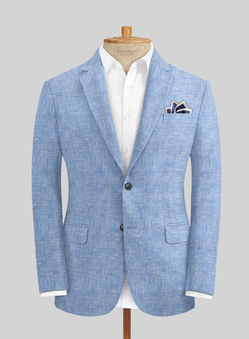 Desert Blue Linen Jacket - StudioSuits