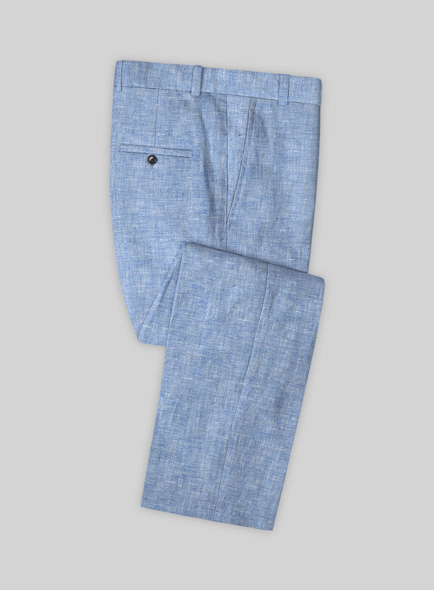 Desert Blue Linen Pants - StudioSuits