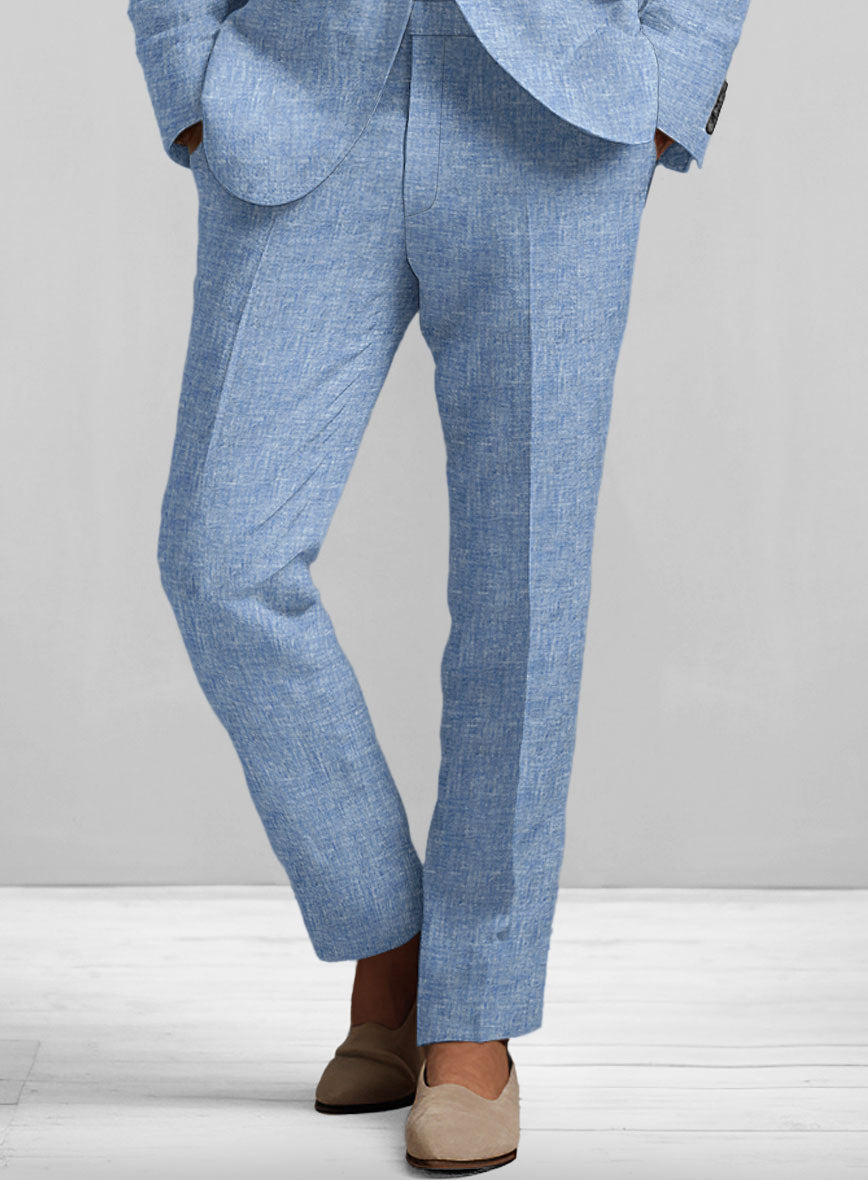 Desert Blue Linen Pants - StudioSuits