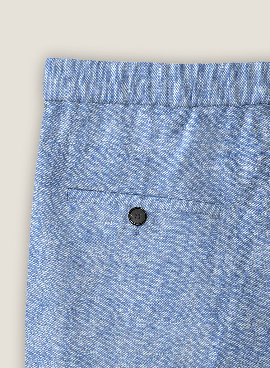 Desert Blue Linen Shorts - StudioSuits