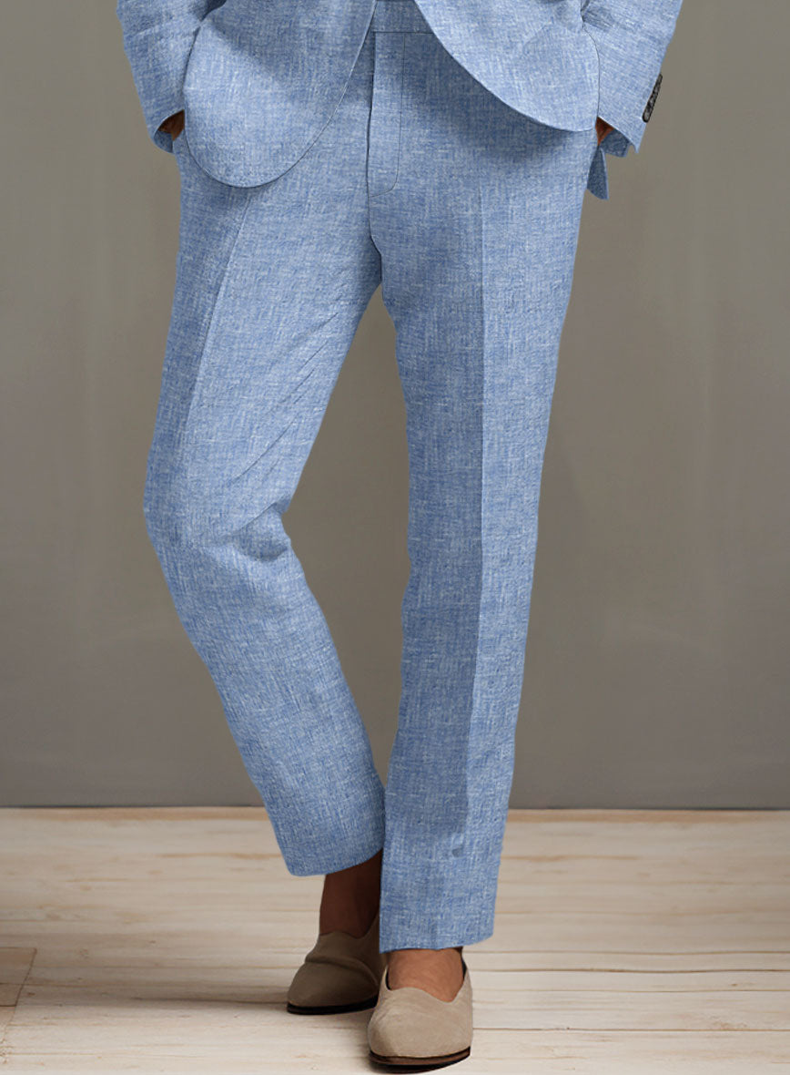 Desert Blue Linen Suit - StudioSuits