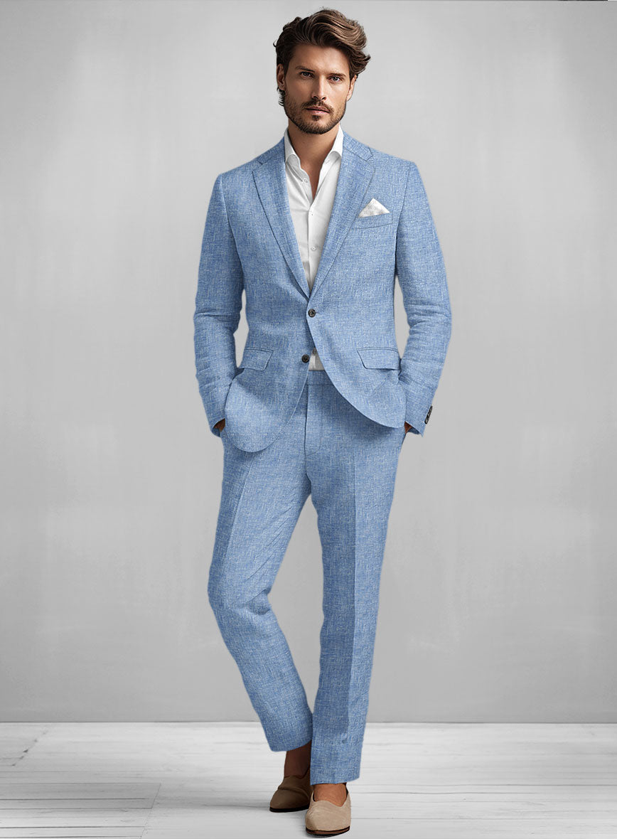Desert Blue Linen Suit – StudioSuits