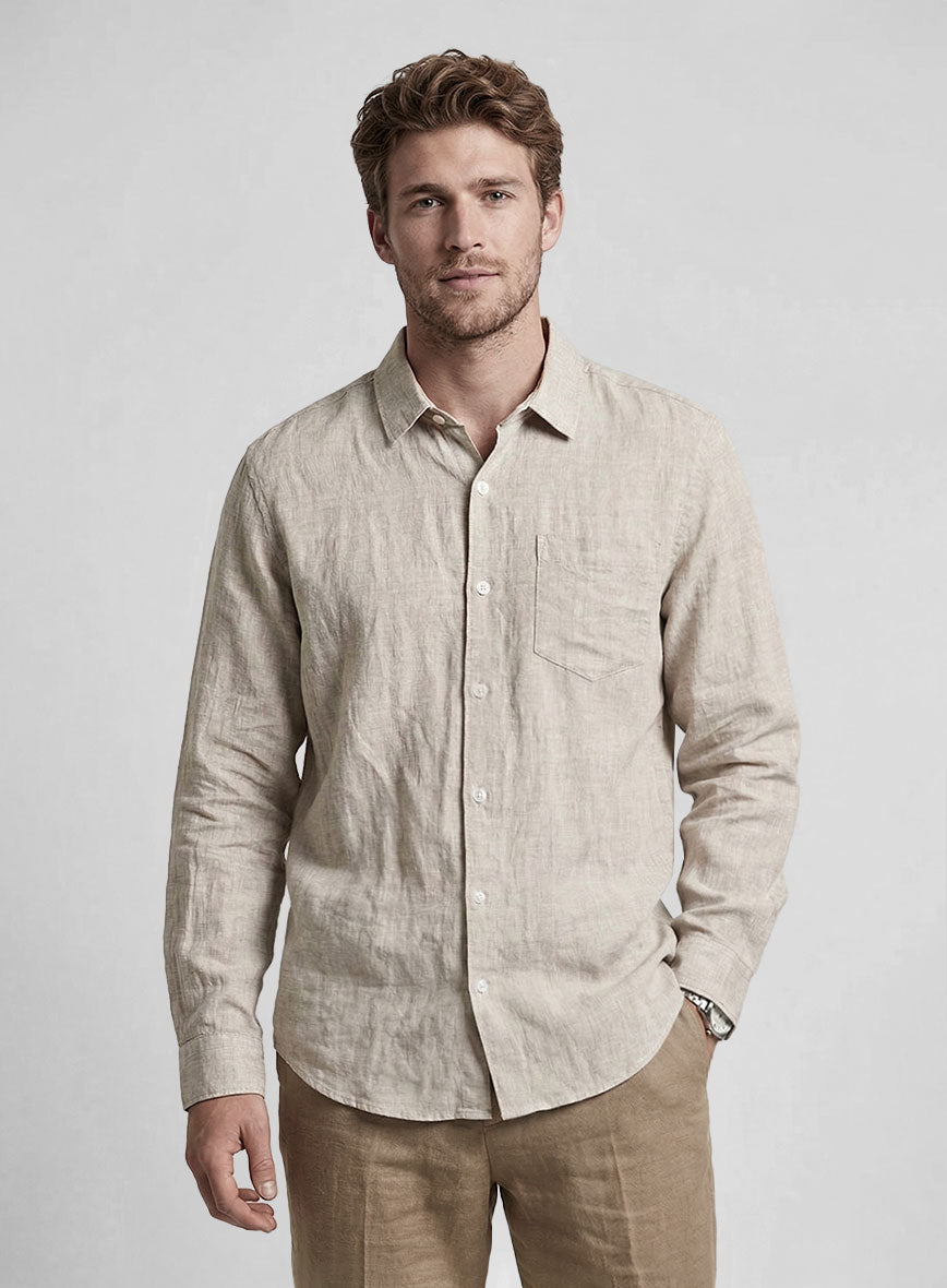 Desert Dune Pure Linen Shirt - StudioSuits