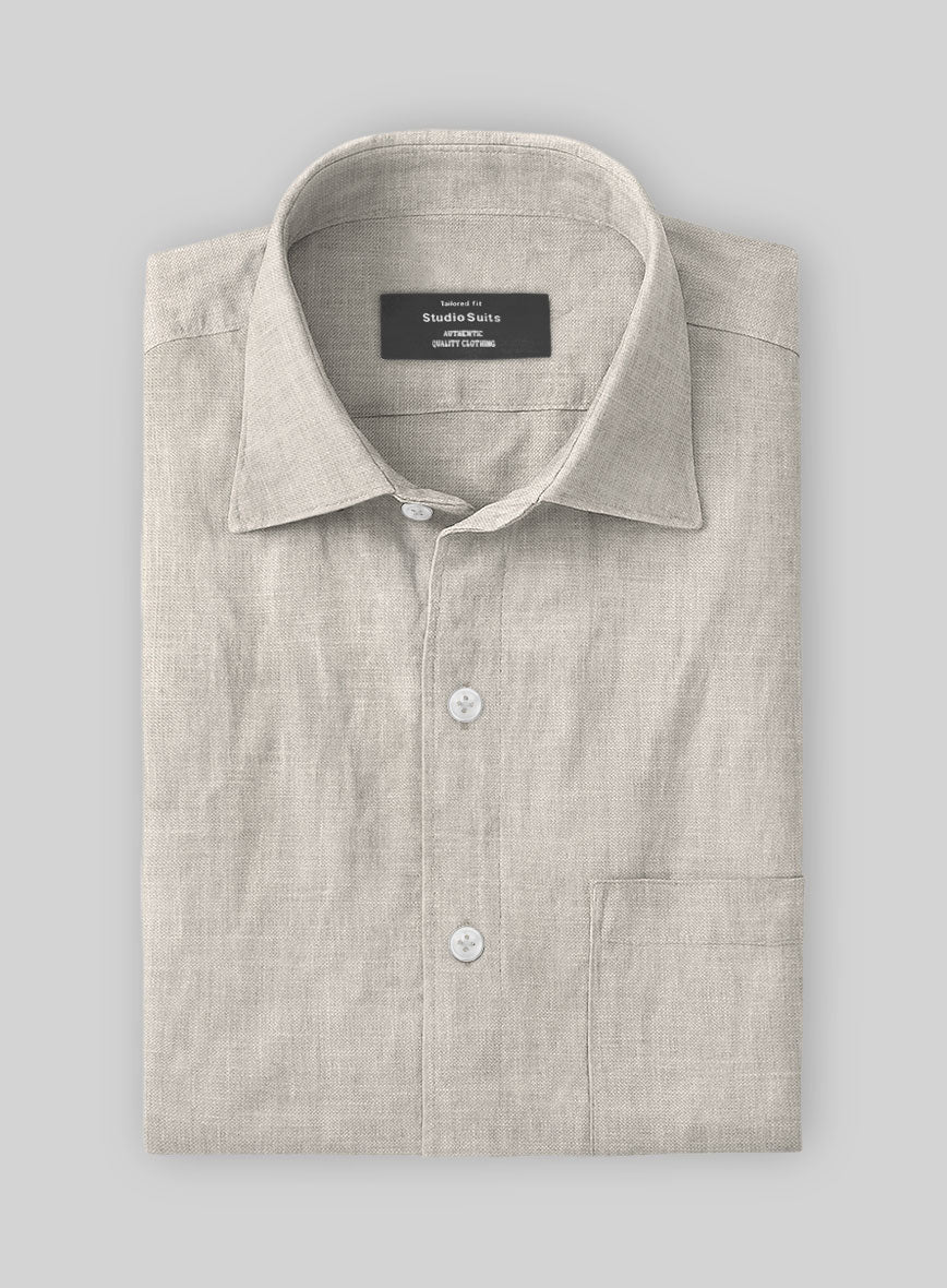Desert Dune Pure Linen Shirt - StudioSuits