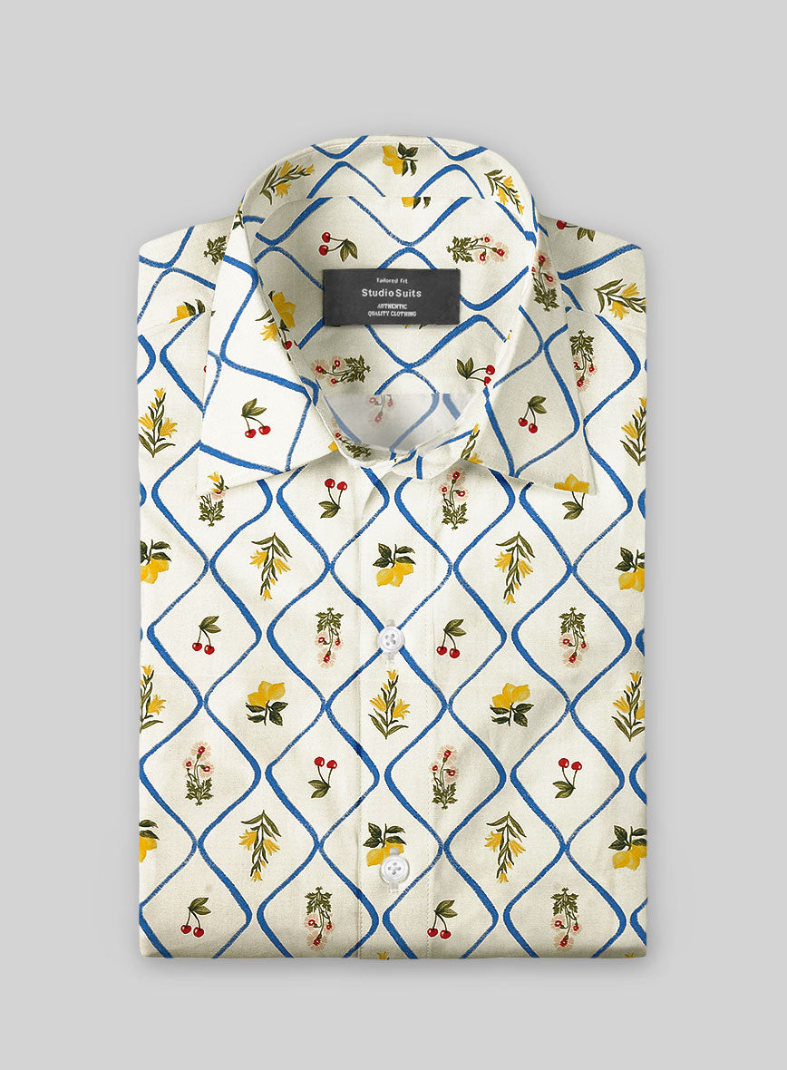 Diamond Orchard Cotton Lycra Shirt - StudioSuits