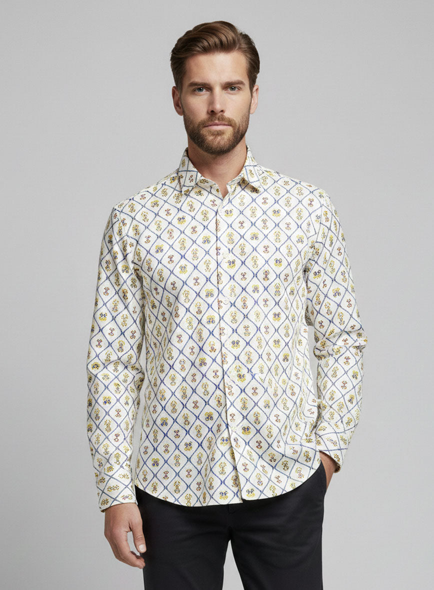 Diamond Orchard Cotton Lycra Shirt - StudioSuits