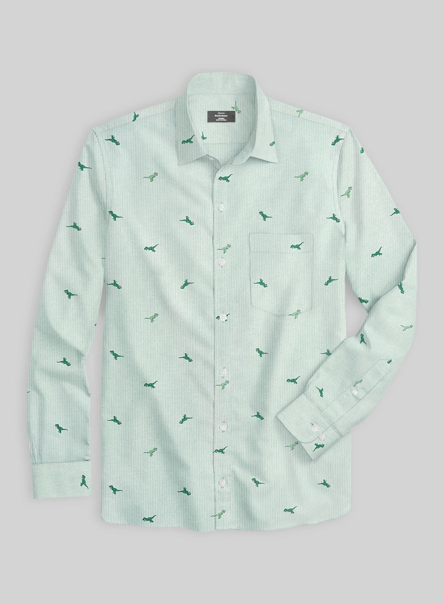 Dino Stripe Cotton Lycra Shirt - StudioSuits