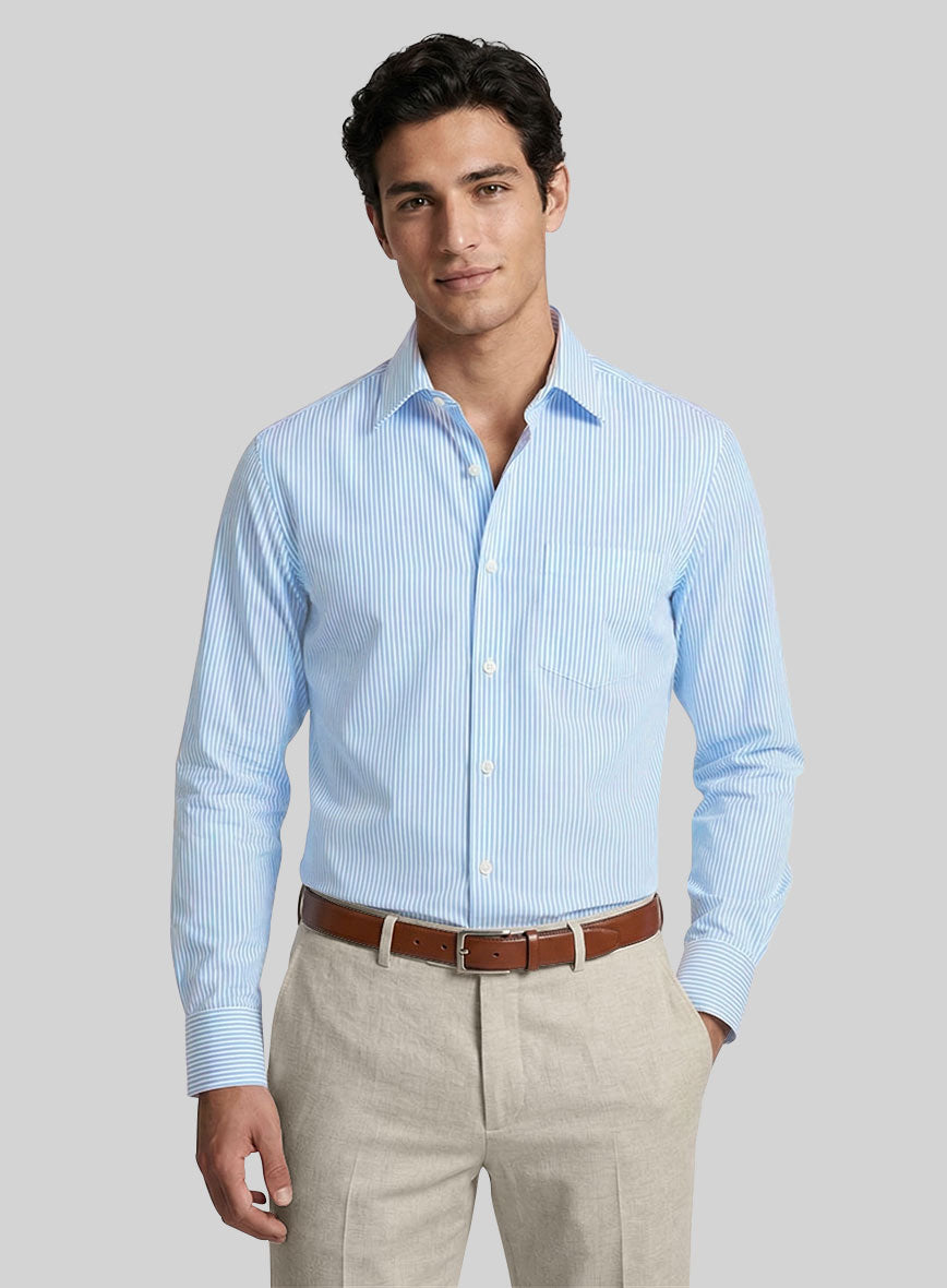 Dockside Stripe Cotton Shirt - StudioSuits