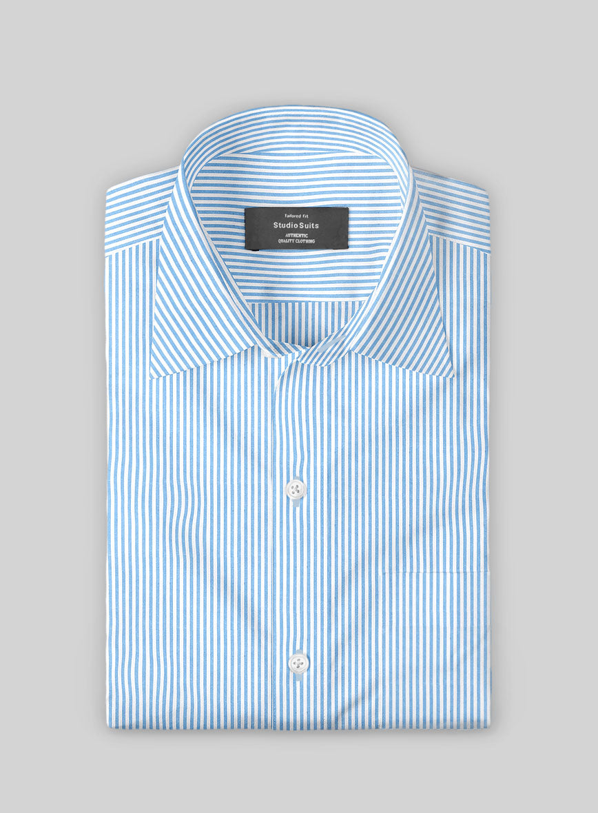 Dockside Stripe Cotton Shirt - StudioSuits