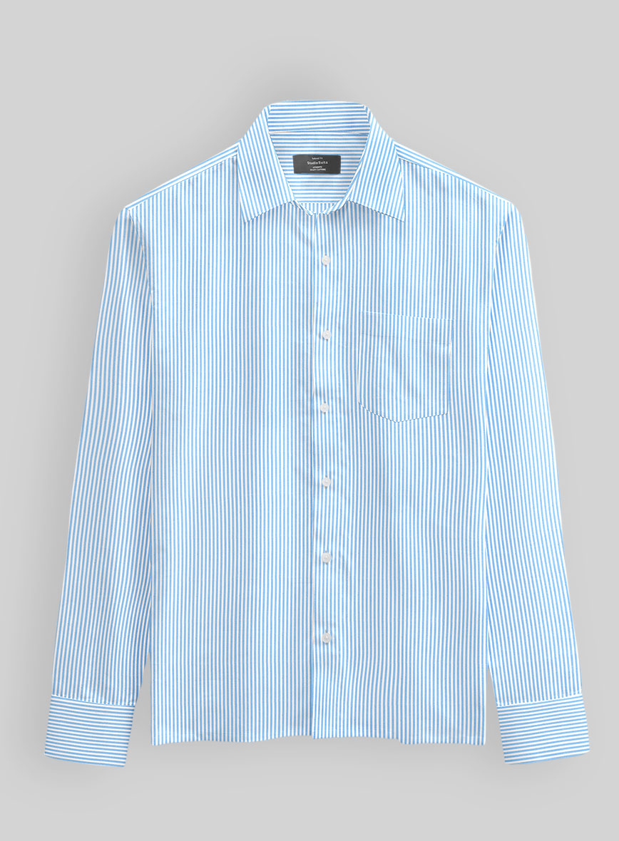 Dockside Stripe Cotton Shirt - StudioSuits