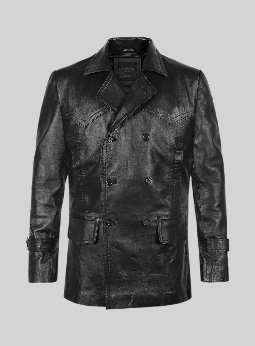 Doctor Who Leather Trench Coat - StudioSuits