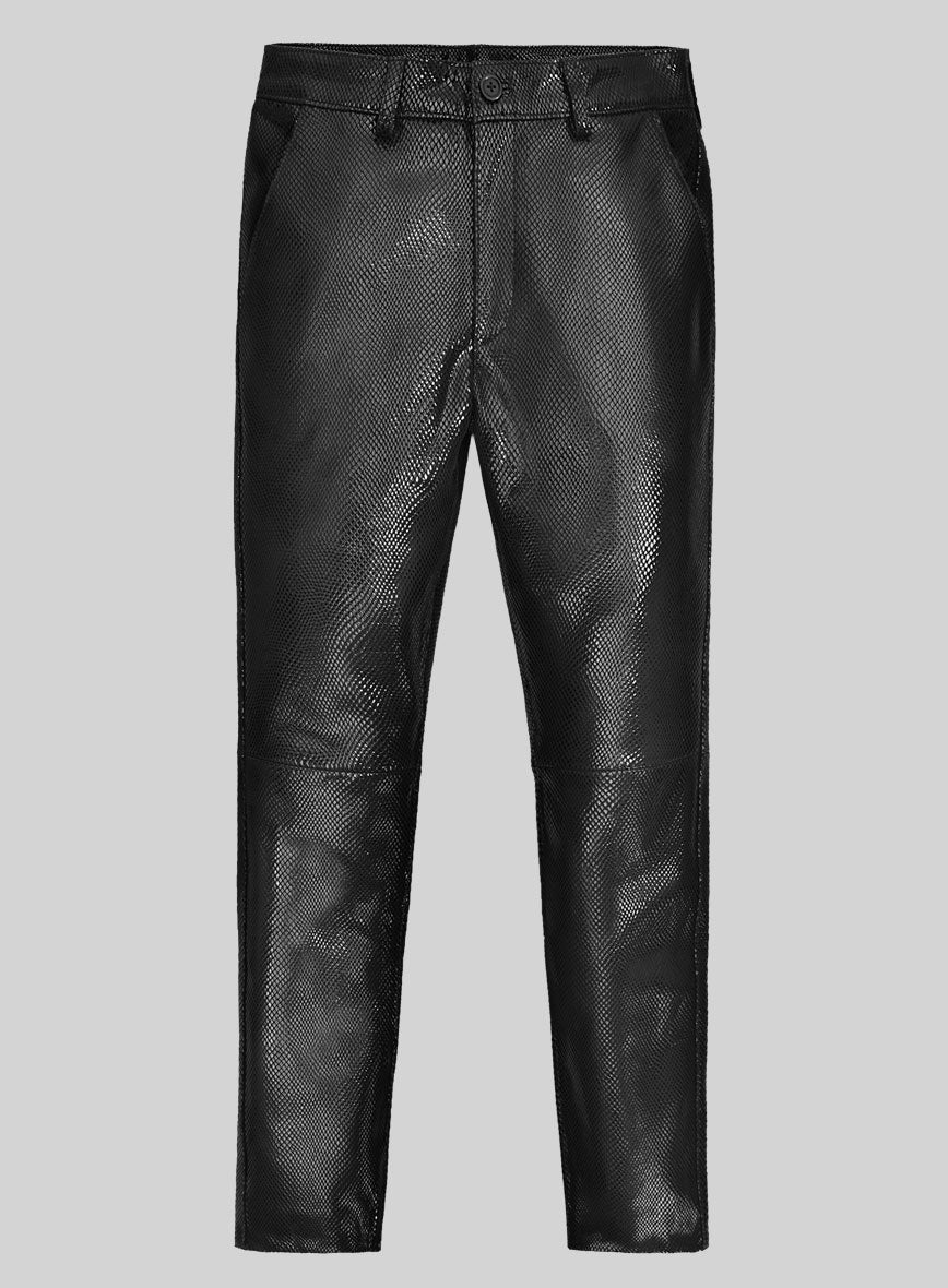 Double Breasted Leather Suit - StudioSuits