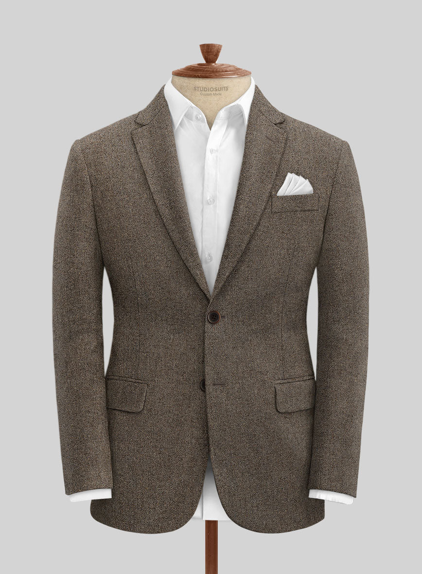 Dapper Brown Tweed Jacket - StudioSuits