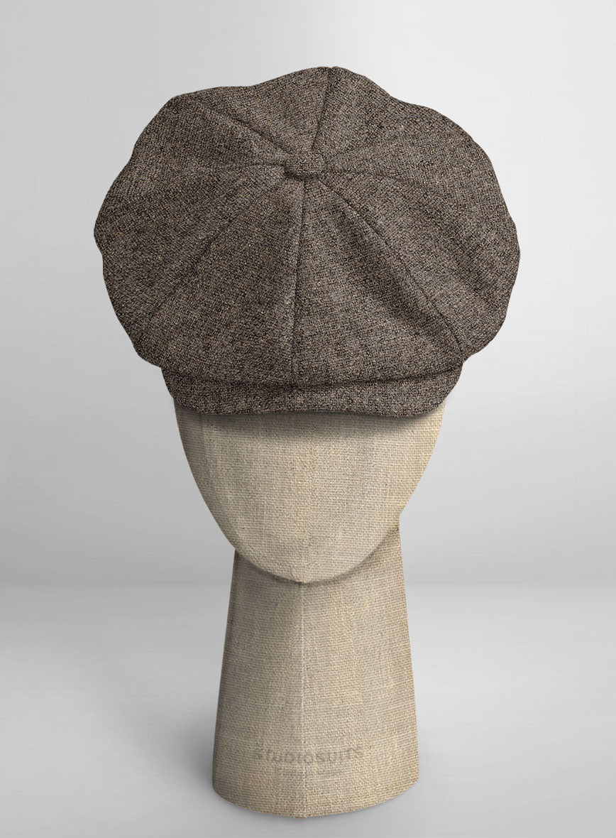 Dapper Brown Tweed Newsboy Cap - StudioSuits