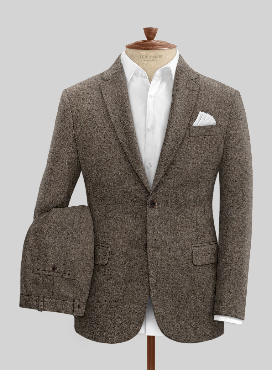 Dapper Brown Tweed Suit - StudioSuits