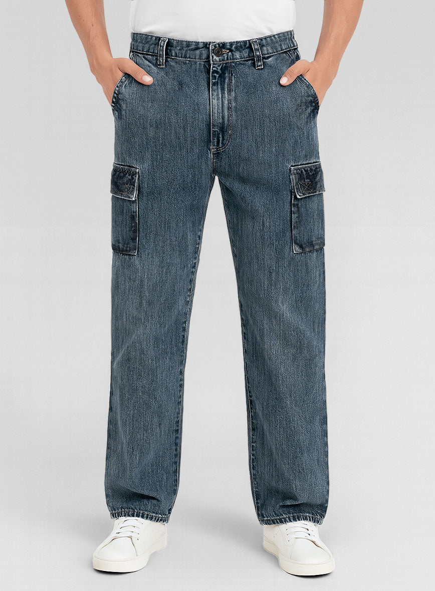 Drift Cargo Cloud Denim Jeans - StudioSuits