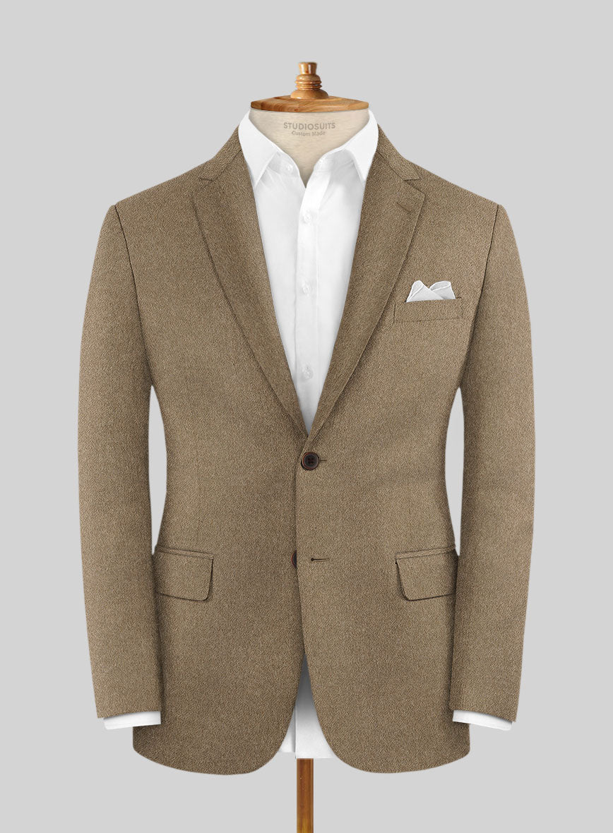 Dark Beige Cashmere Jacket - StudioSuits
