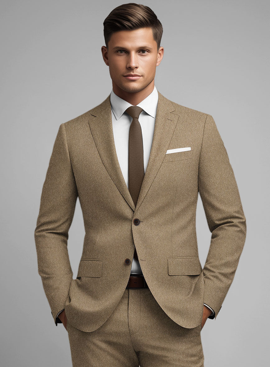 Dark Beige Cashmere Jacket - StudioSuits