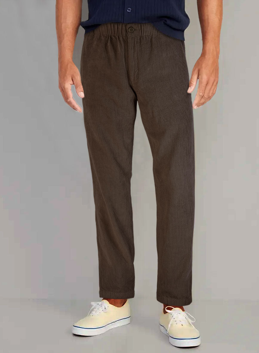 Easy Pants Dark Brown Corduroy - StudioSuits