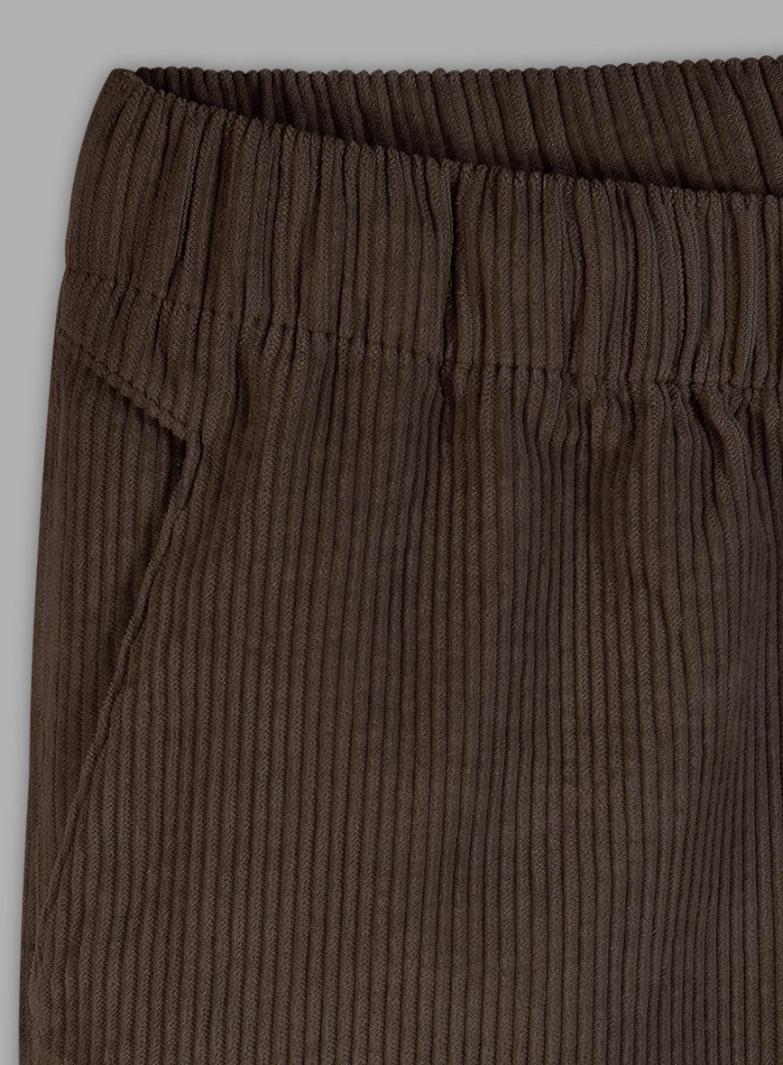 Easy Pants Dark Brown Corduroy - StudioSuits