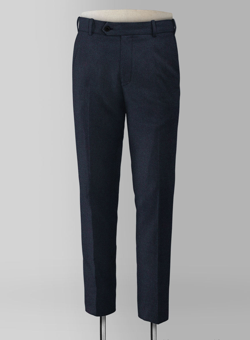 Dark Violet Heavy Tweed Pants - StudioSuits