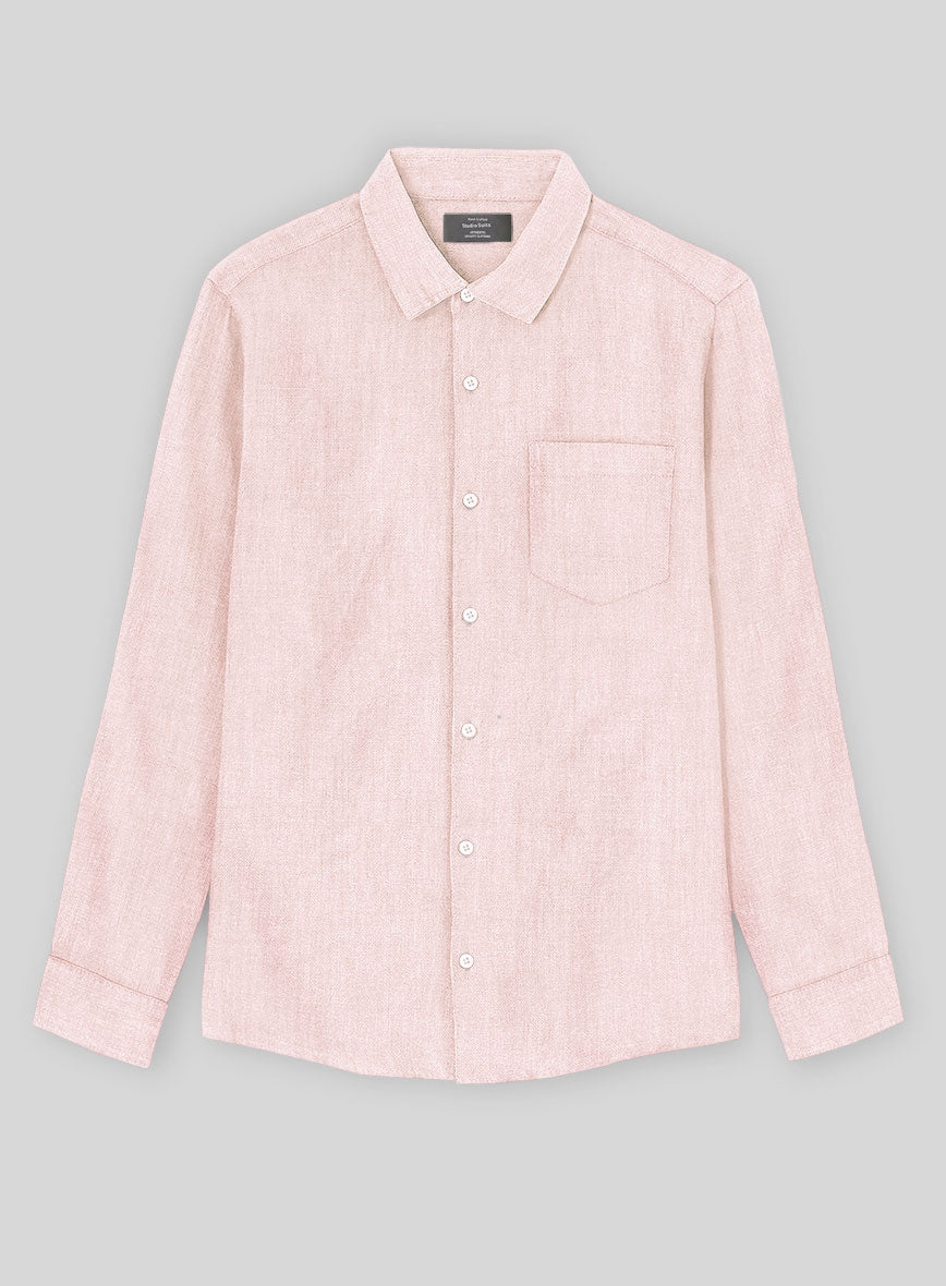 Dublin Baby Pink Linen Shirt - StudioSuits