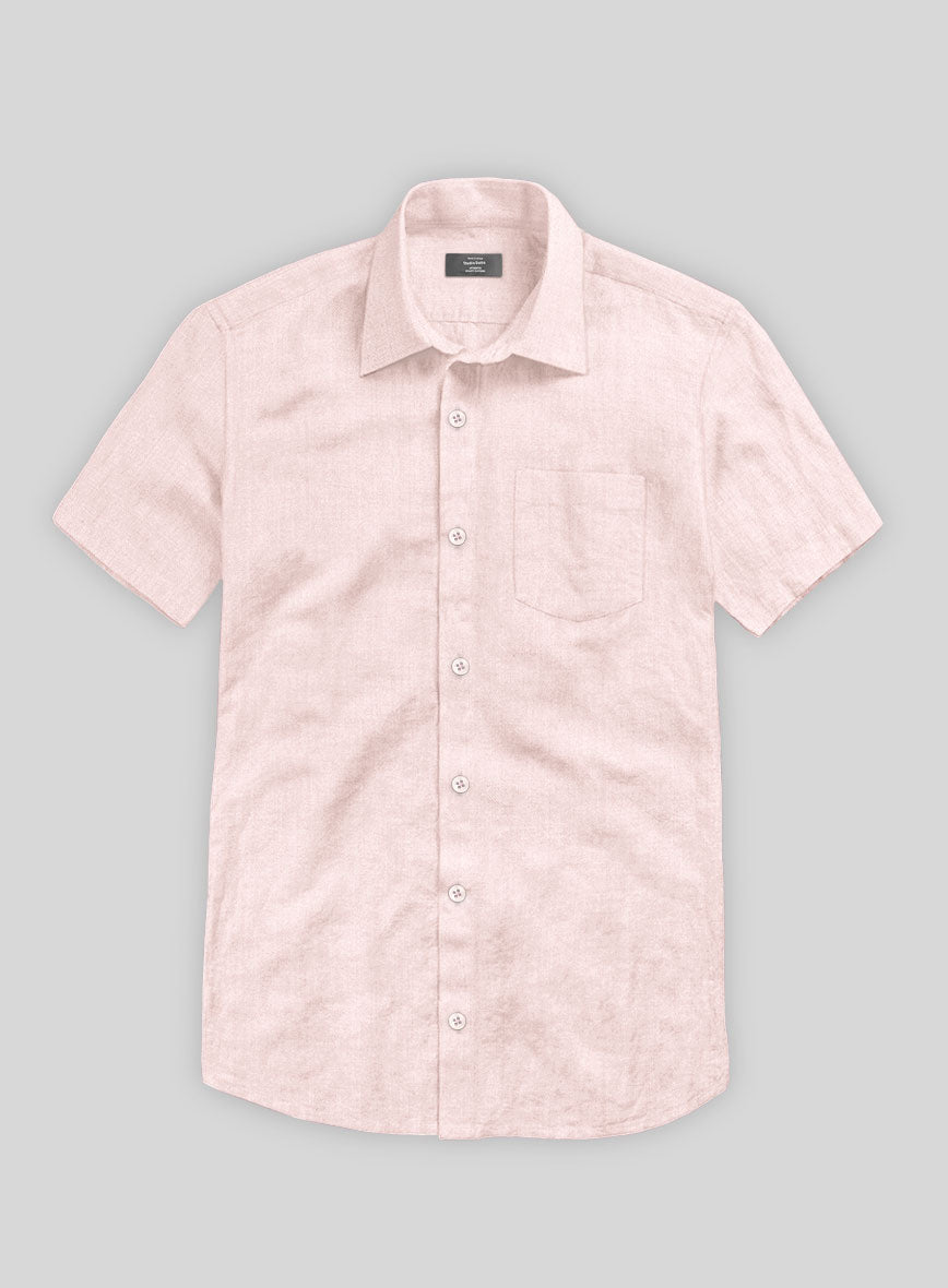 Dublin Baby Pink Linen Shirt - StudioSuits