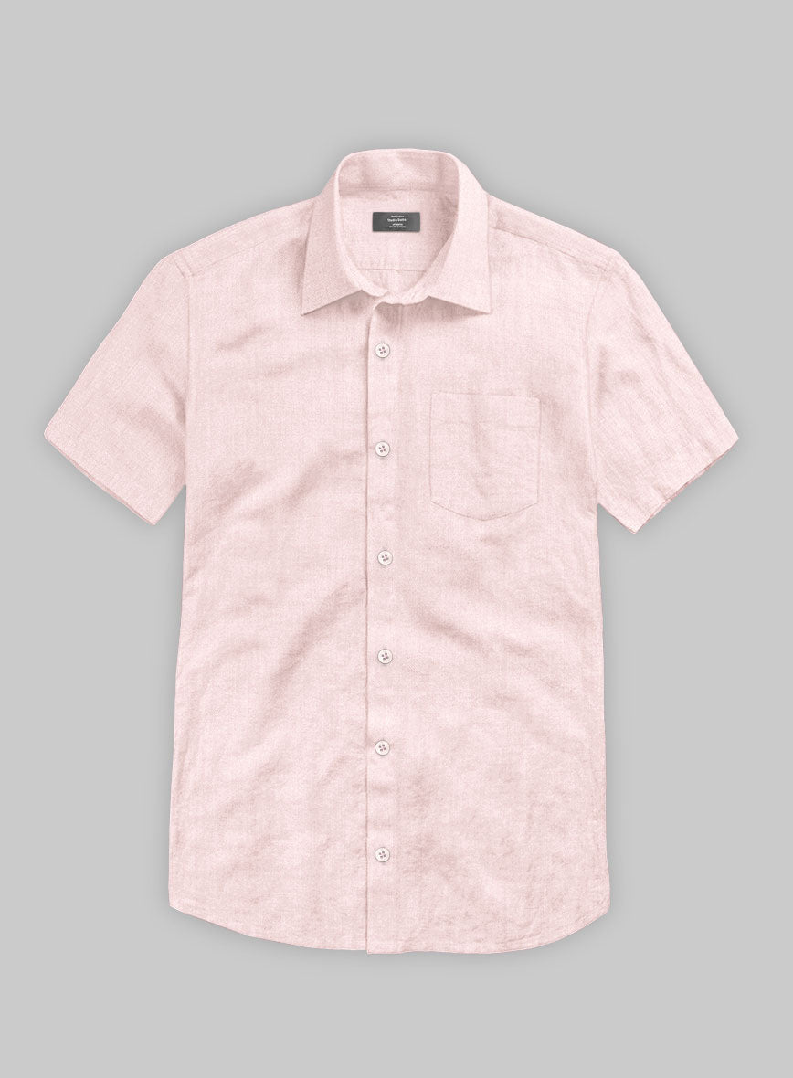 Dublin Baby Pink Linen Shirt - StudioSuits