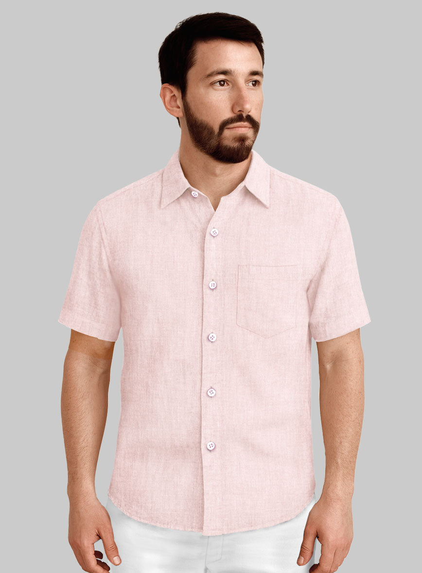 Dublin Baby Pink Linen Shirt - StudioSuits