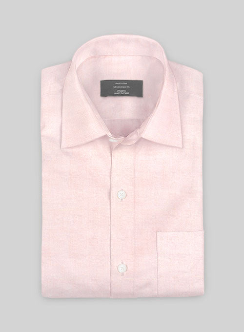 Dublin Baby Pink Linen Shirt - StudioSuits